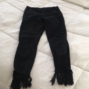 BLANKNYC Black denim frayed jeans